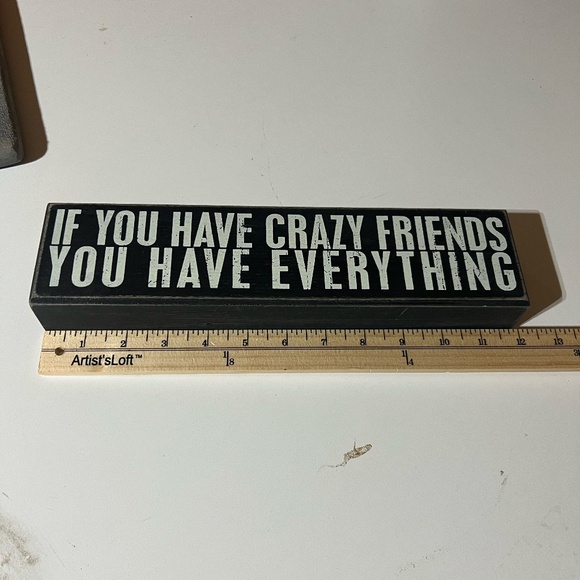 Wood Block Friendship Sign - Picture 1 of 1